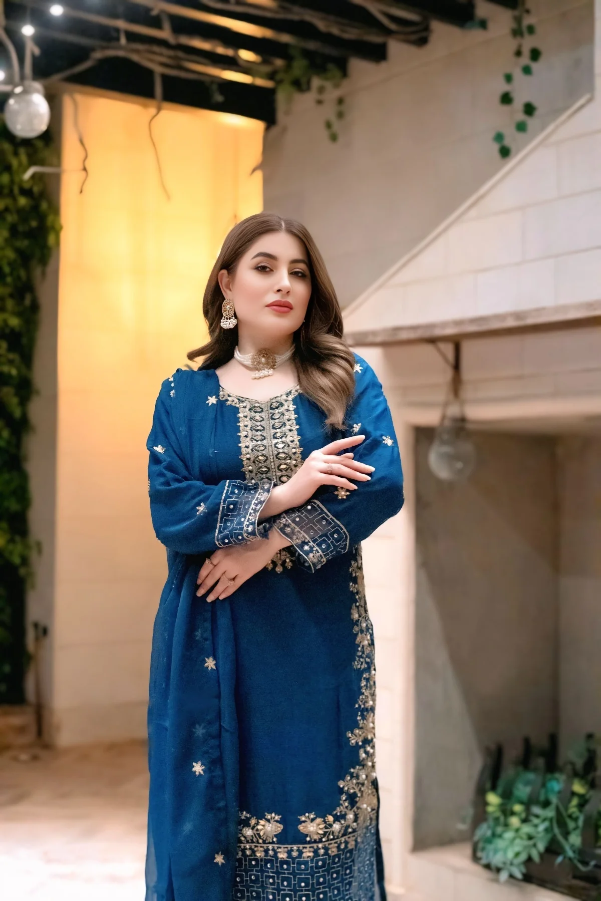 SLMPR-14 - Readymade - Chiffon Partywear Suit 2025 - Image 13