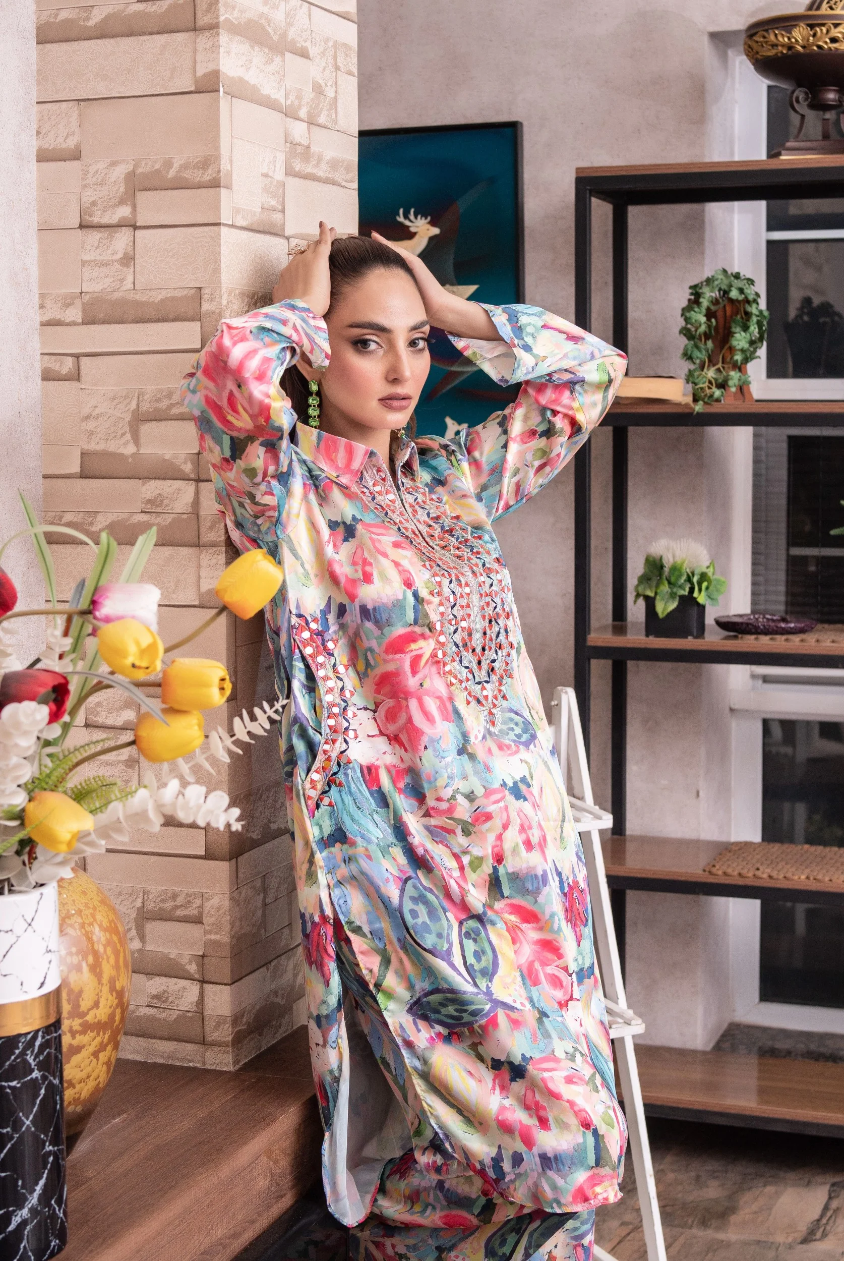 SMR3104- Readymade Silk 2 Piece Suit - Image 77