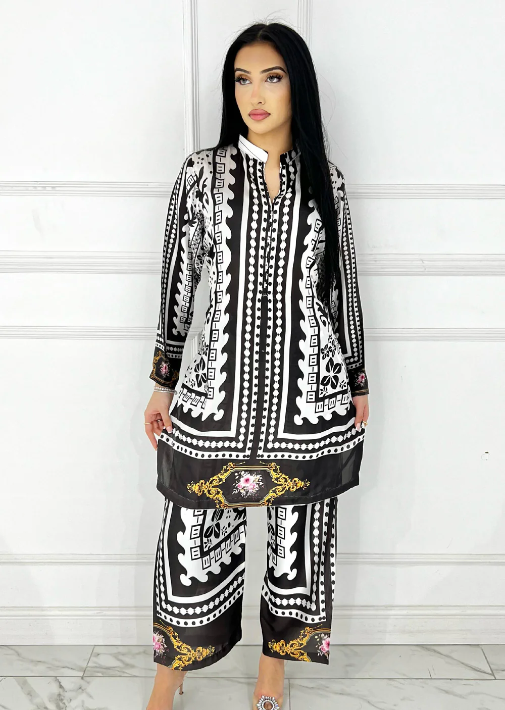 SMRF-01 - BRN/WHT - Readymade - Silk Suit 2025 - Image 6