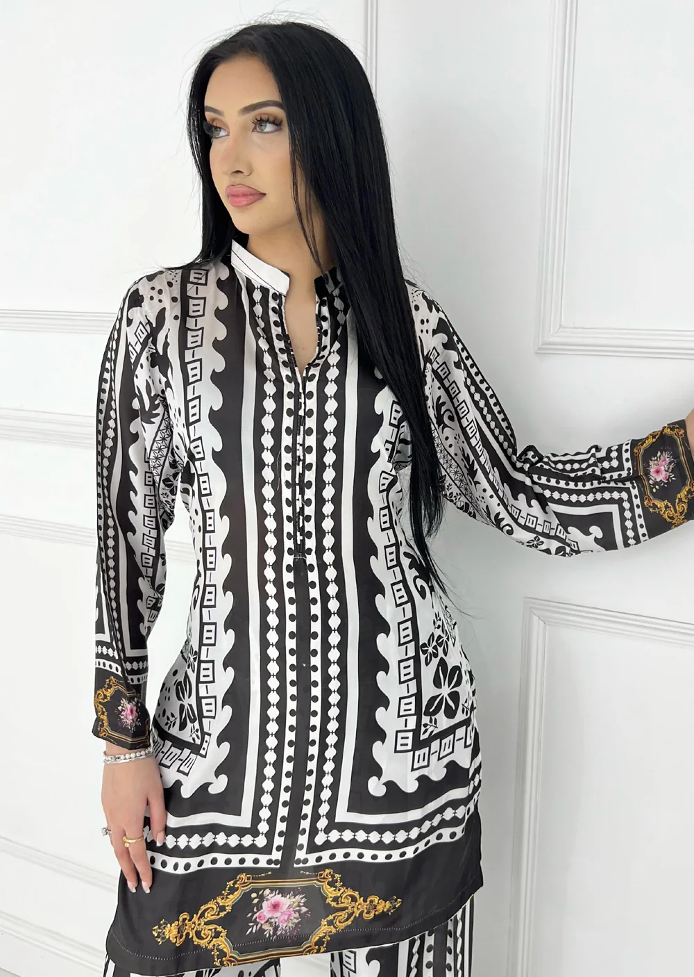 SMRF-01 - BRN/WHT - Readymade - Silk Suit 2025 - Image 8