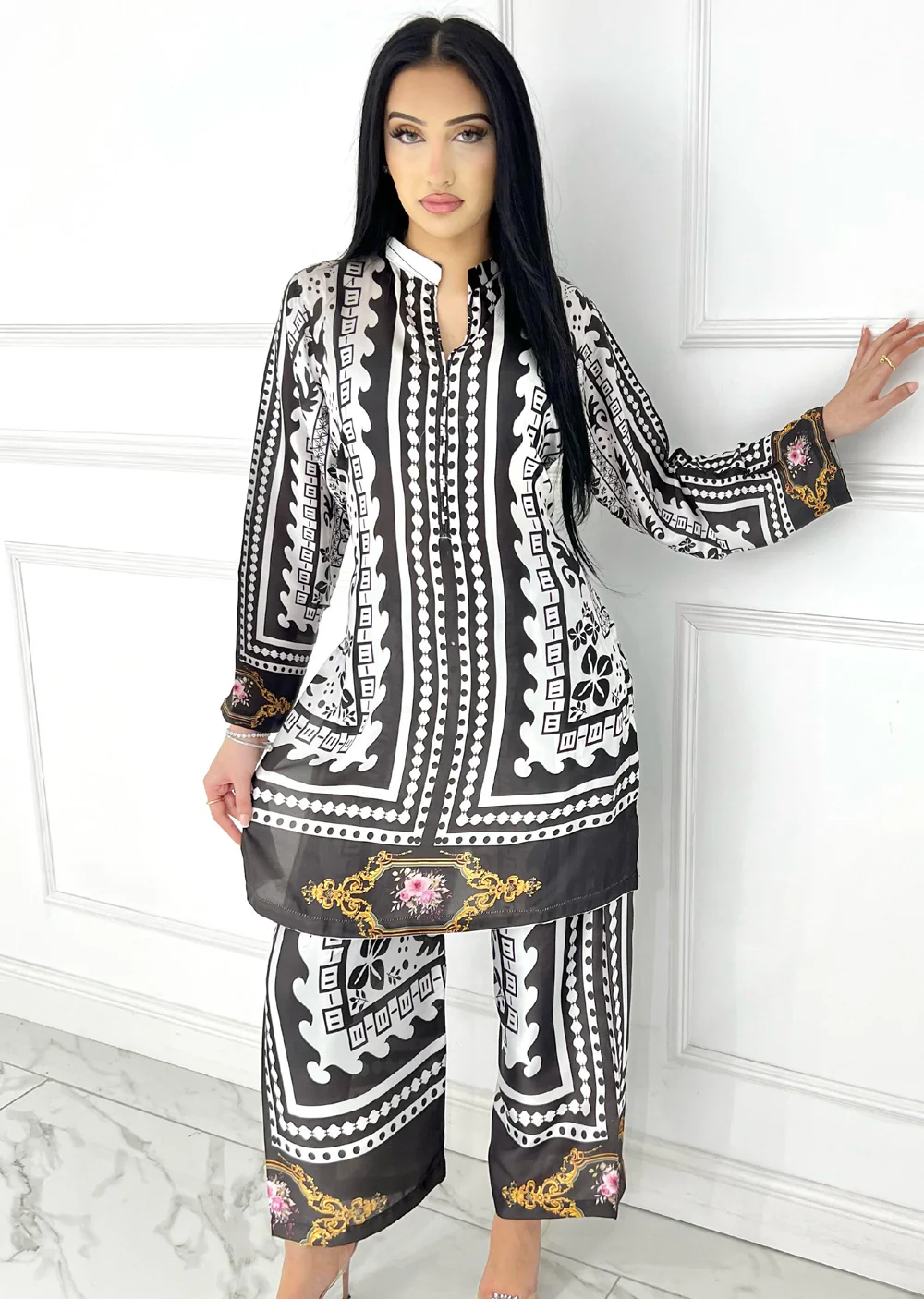 SMRF-01 - BRN/WHT - Readymade - Silk Suit 2025 - Image 9