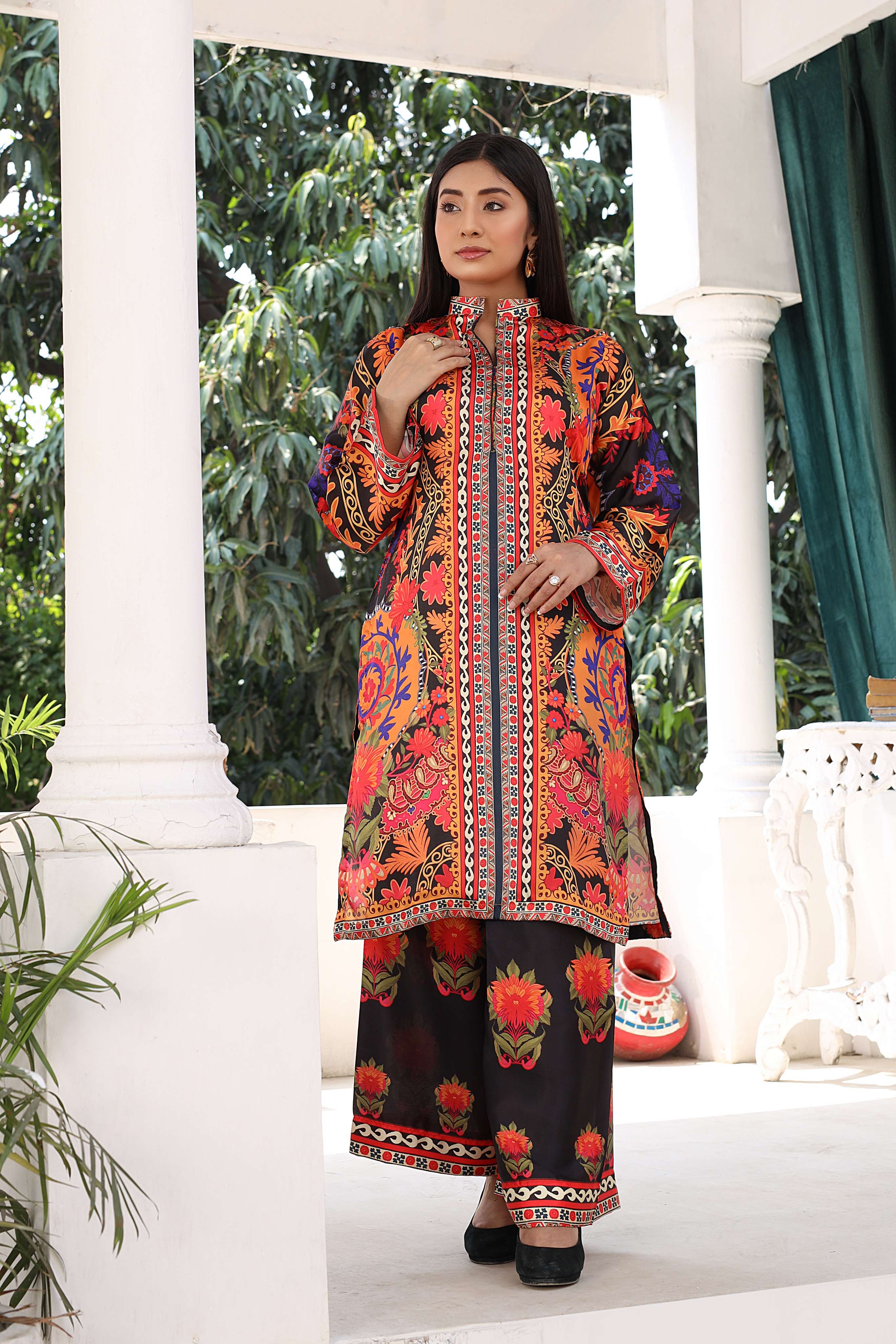 SMRF-05 - Orange - Readymade - Silk Suit 2025 - Image 2