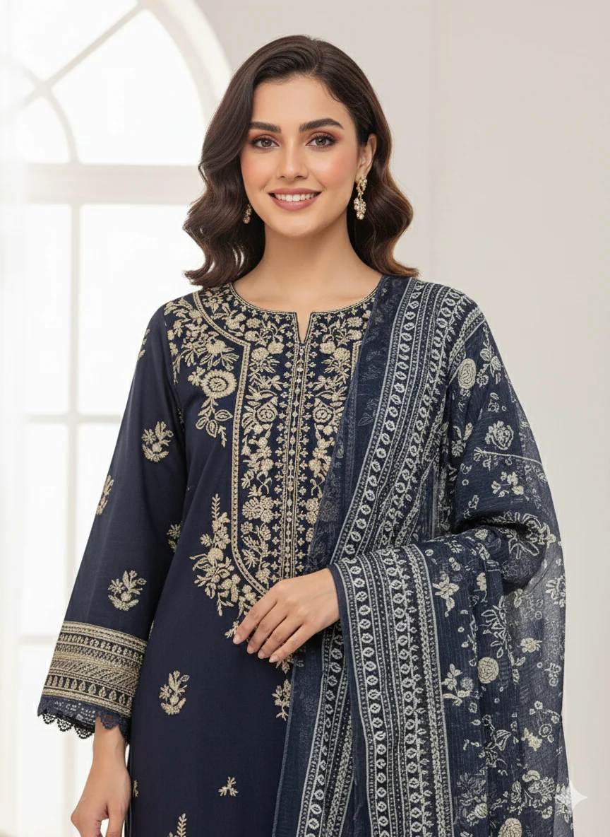 SMRF-24-Readymade luxury LAWN Suit-2026 - Image 3
