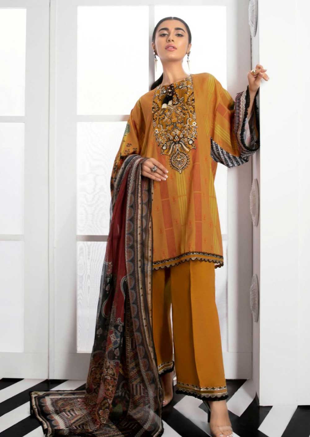 SPHR-04 - Unstitched - Sapphire Inspired Linen Collection 2023