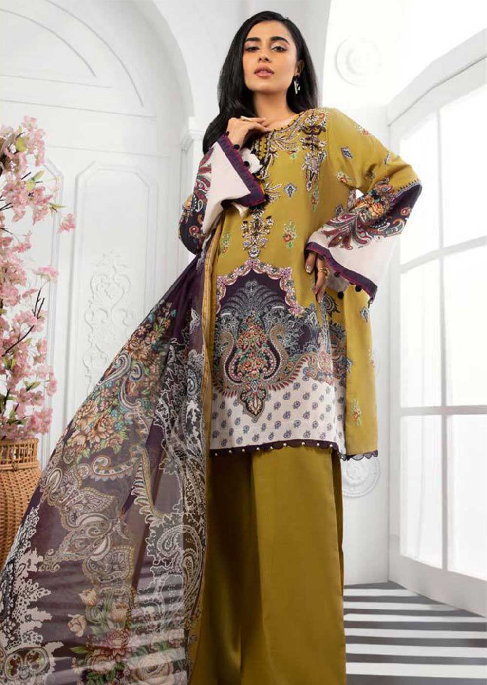 SPHR-06 - Unstitched - Sapphire Inspired Linen Collection 2023