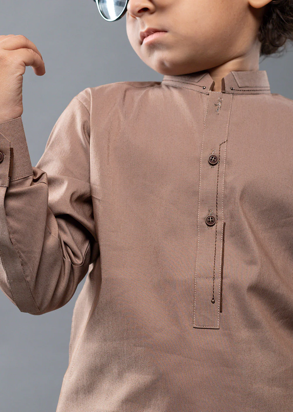 SPL2008 Readymade Brown Kurta Shalwar - Image 2