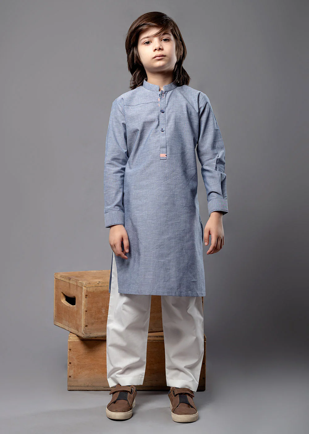 SPL2013 Readymade Blue Kurta Pajama