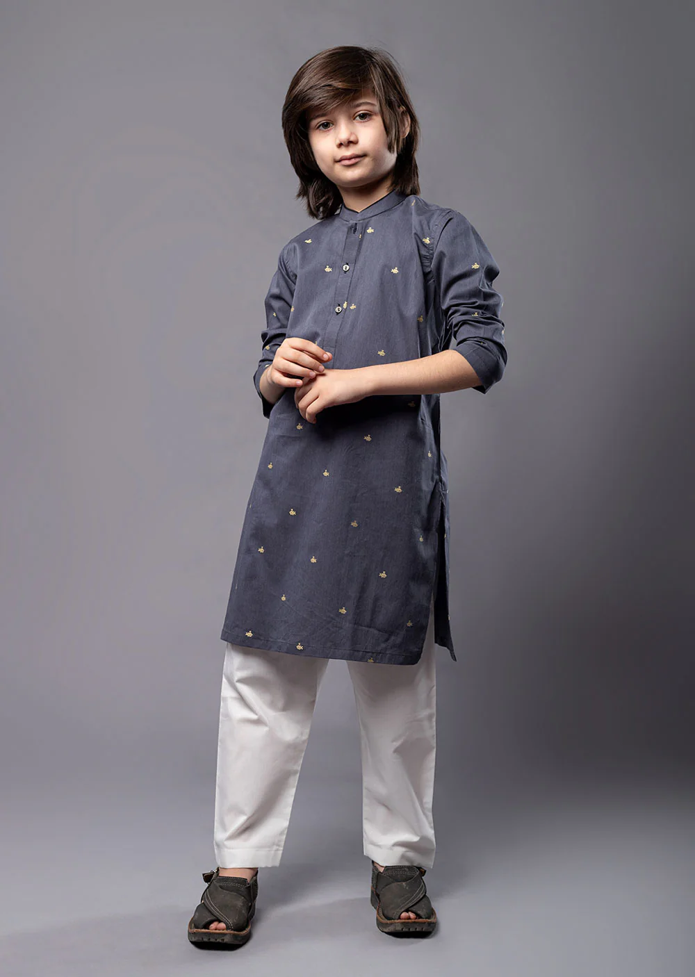 SPL2015 Readymade Grey Kurta Pajama