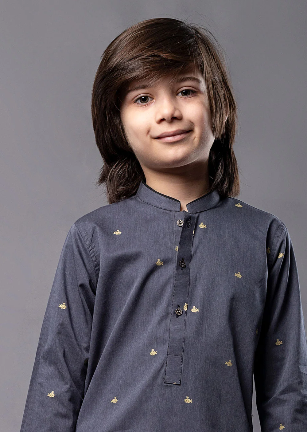 SPL2015 Readymade Grey Kurta Pajama - Image 2