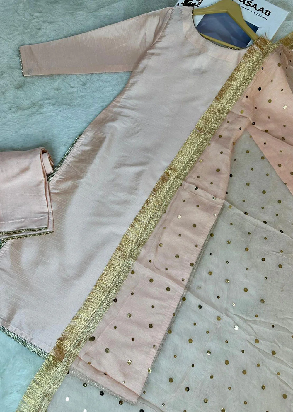 SRB105 - SADA BAKSH - Peach Sehrish.B Designer - Image 2