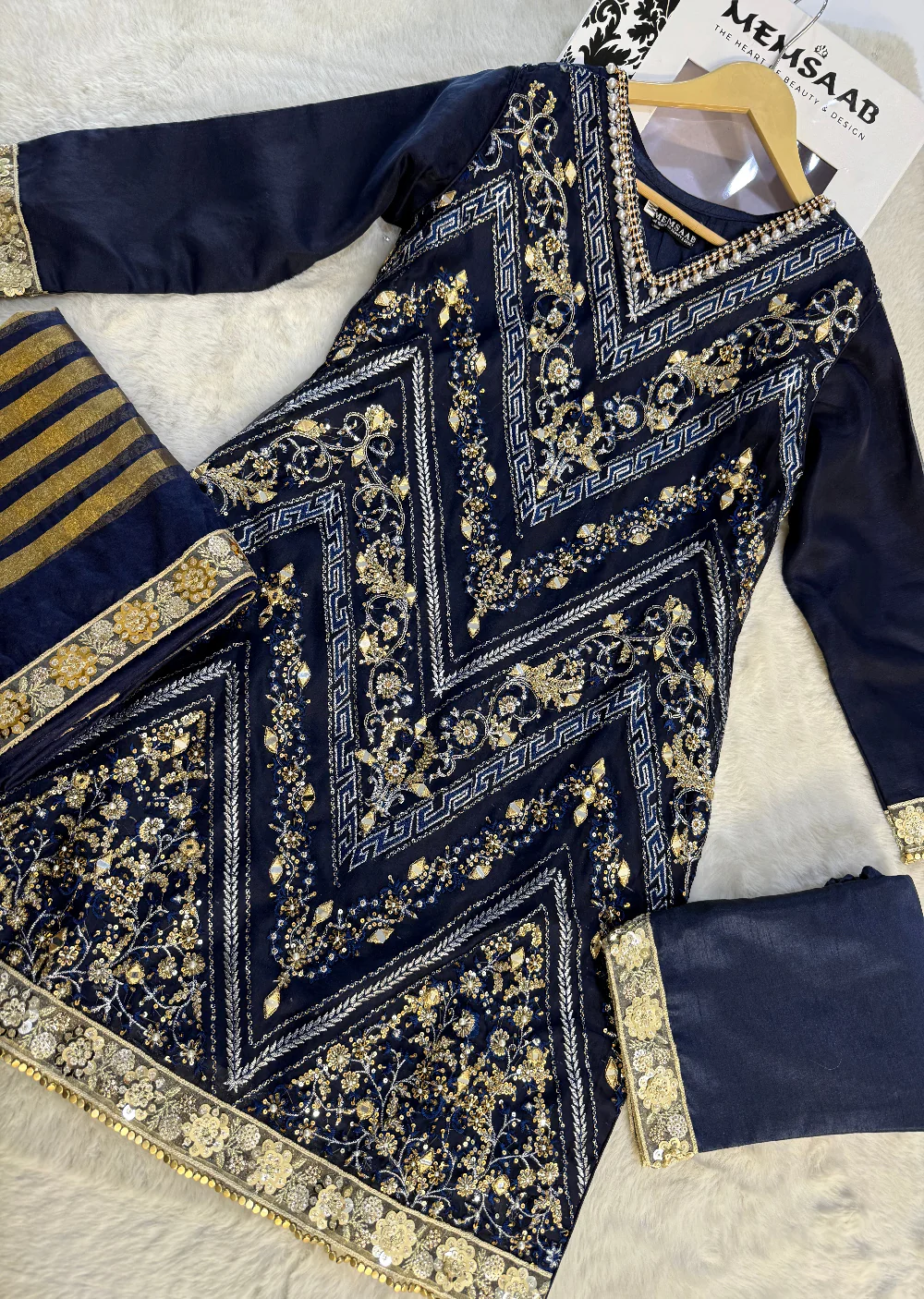 SRB109 - Meherma - Readymade Navy Suit