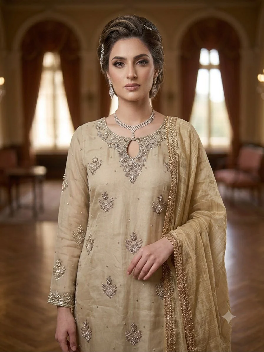 SRB114 - Readymade - Sehrish B Designer Suit - Image 4