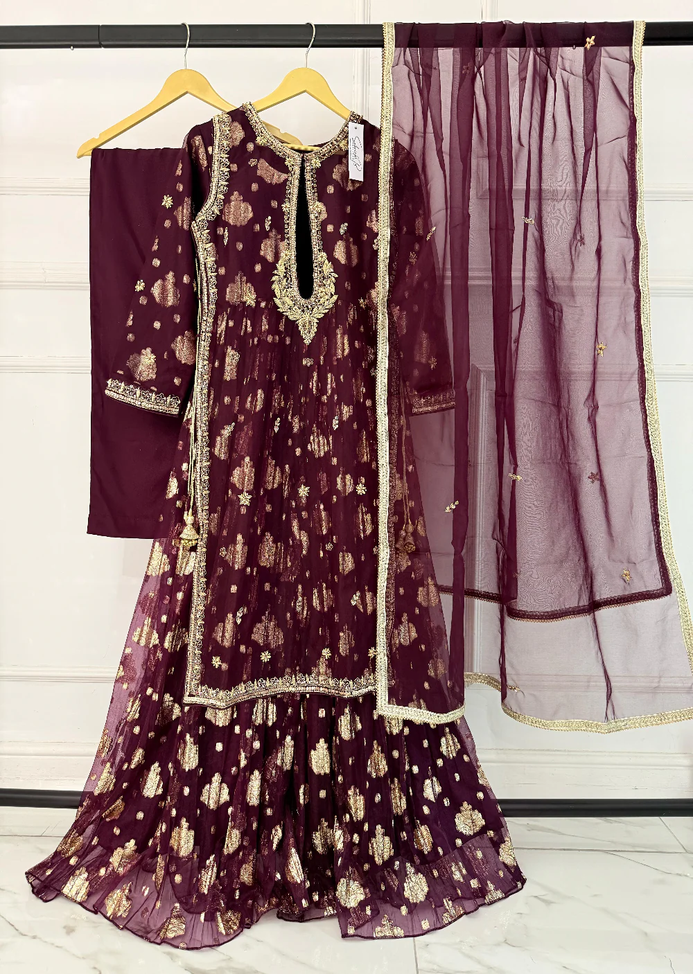 SRB1216 - Nafees - Purple Sehrish.B Designer - Image 2