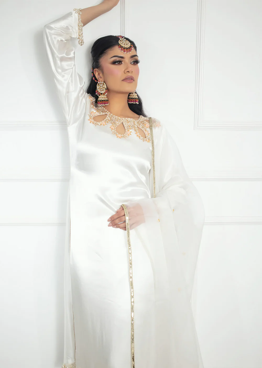 SRB1304 - Aleesha - White Tie Dye - Sehrish.B Designer - Image 5