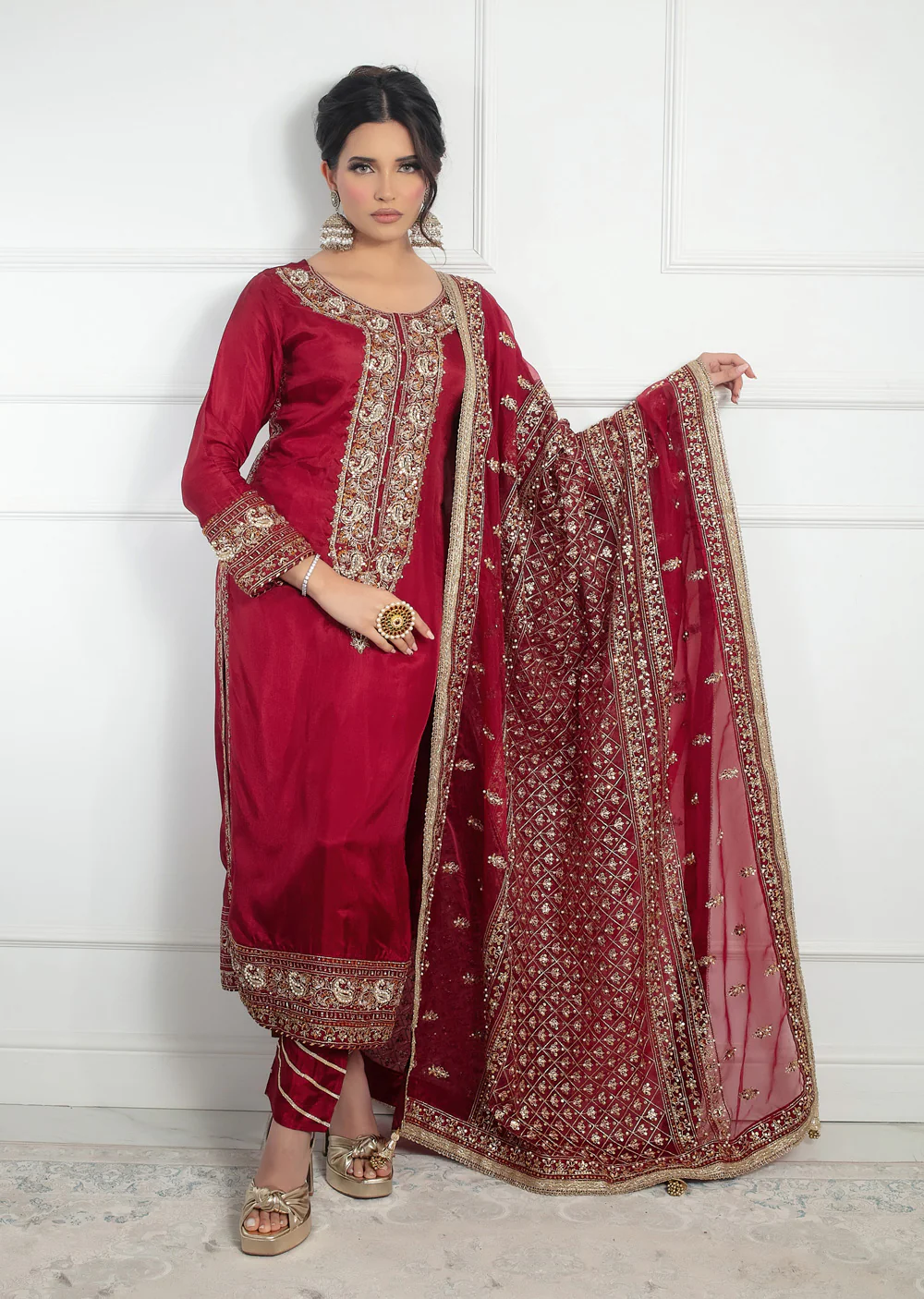SRB1312 - Mahi - Red - Sehrish.B Designer