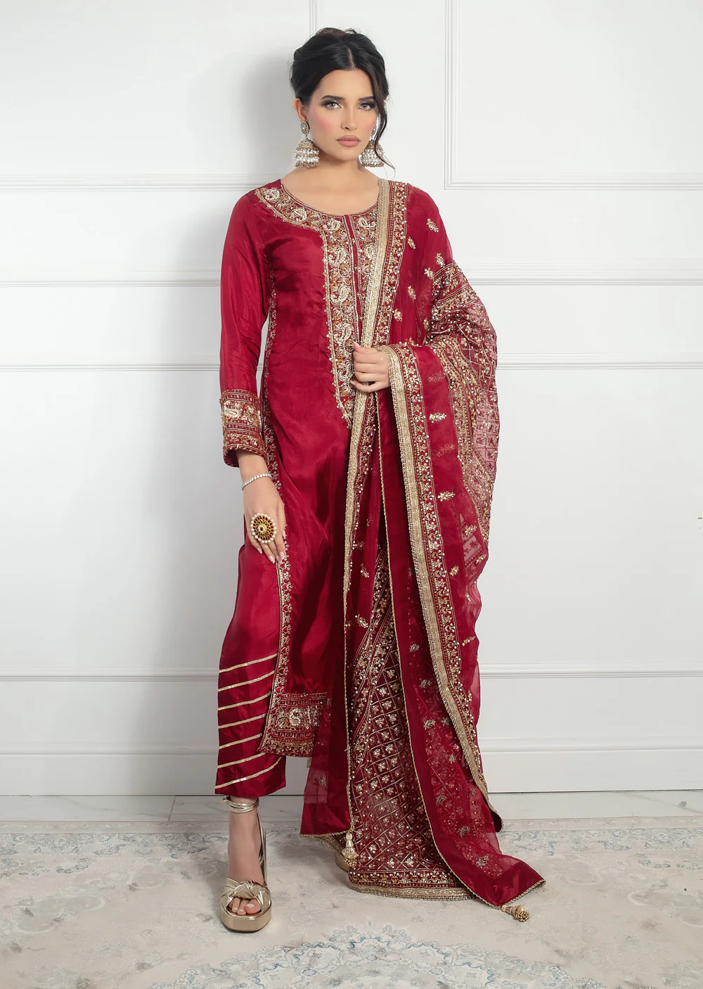 SRB1312 - Mahi - Red - Sehrish.B Designer - Image 2