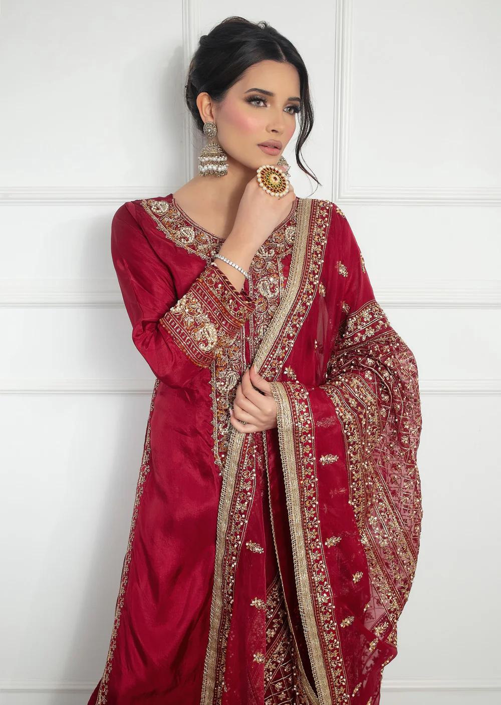 SRB1312 - Mahi - Red - Sehrish.B Designer - Image 3