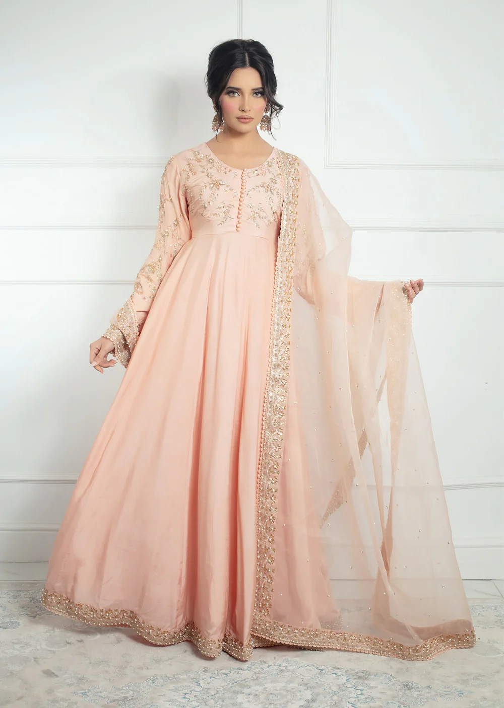 SRB1318 - Pink - Readymade - Sehrish.B Designer