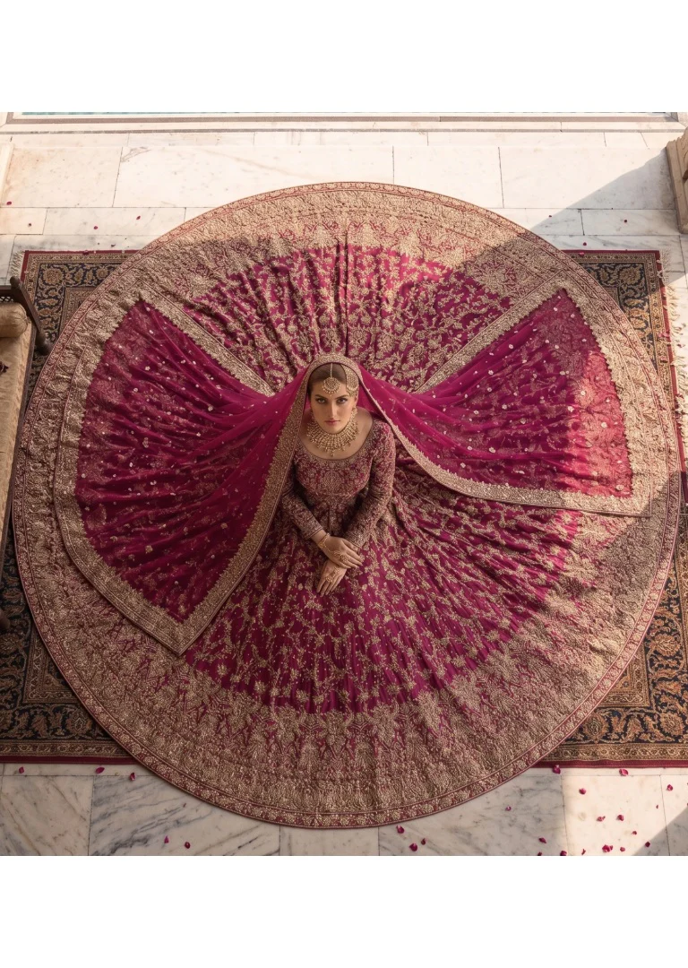 SRB2901 - Kiswa Bridal Farshi Lengha - Image 2