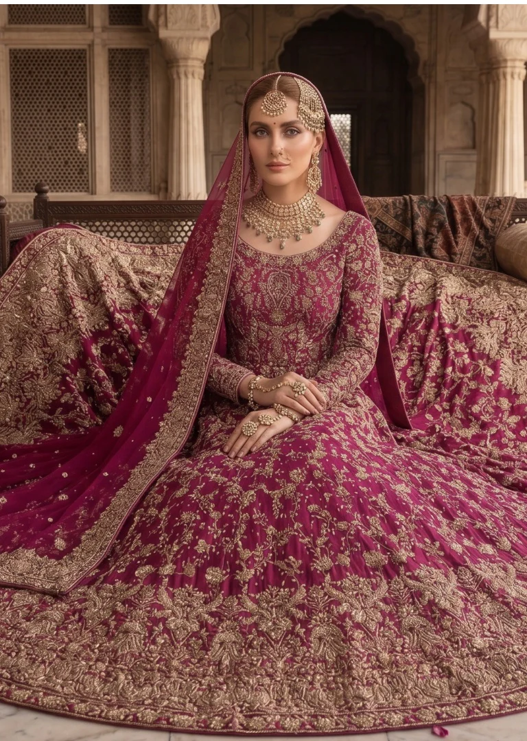 SRB2901 - Kiswa Bridal Farshi Lengha - Image 3