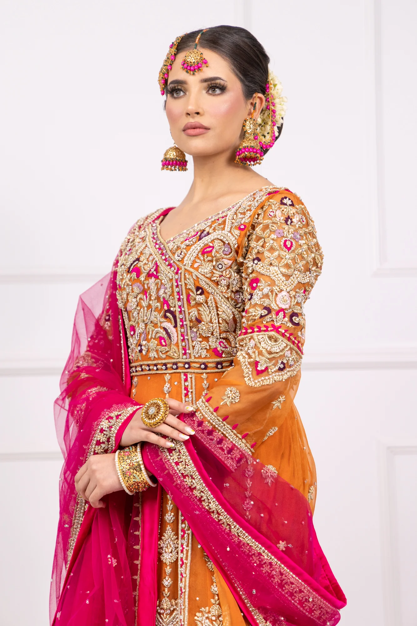 SRB2424 Chaandni - Mendhi Bridal Outfit - Image 3