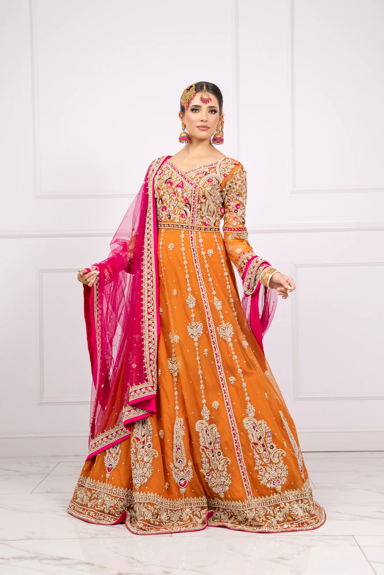 SRB2424 Chaandni - Mendhi Bridal Outfit - Image 6
