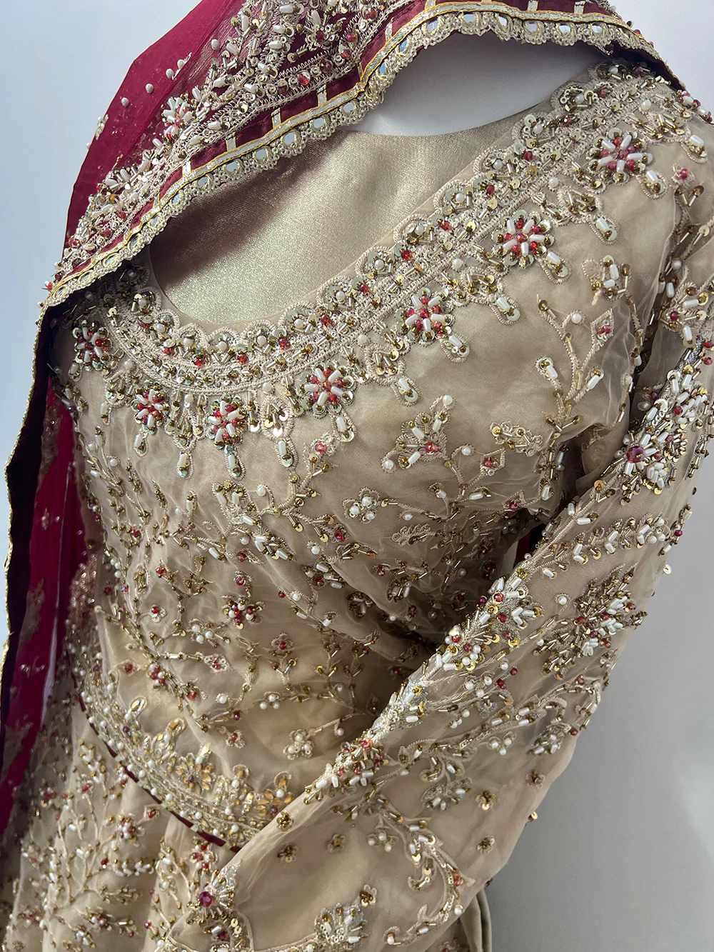 SRB3240 - Gold - Sehrish B Maxi Dress - Image 3