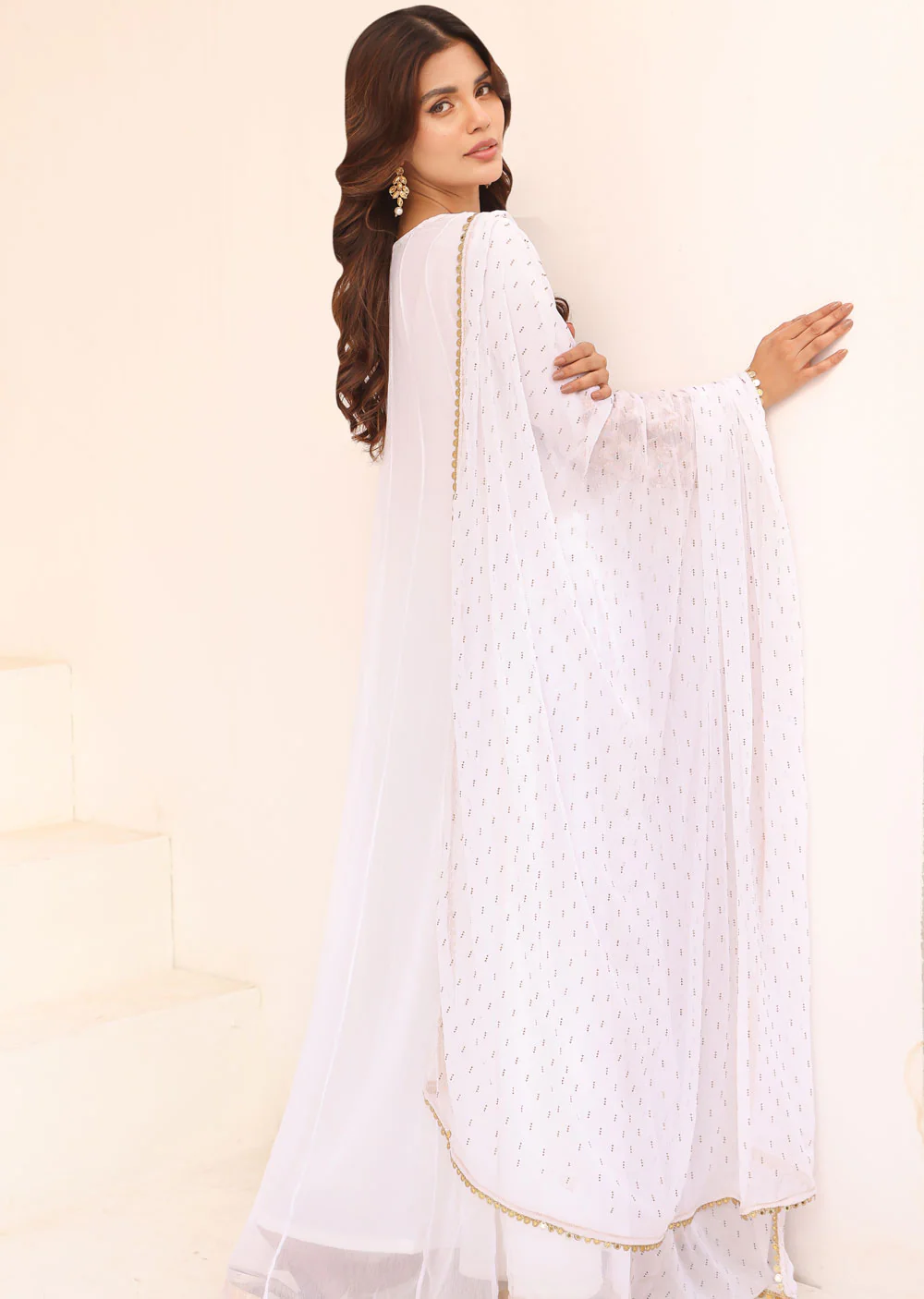SRB902 Lareza White Maxi by Sehrish B - Image 2
