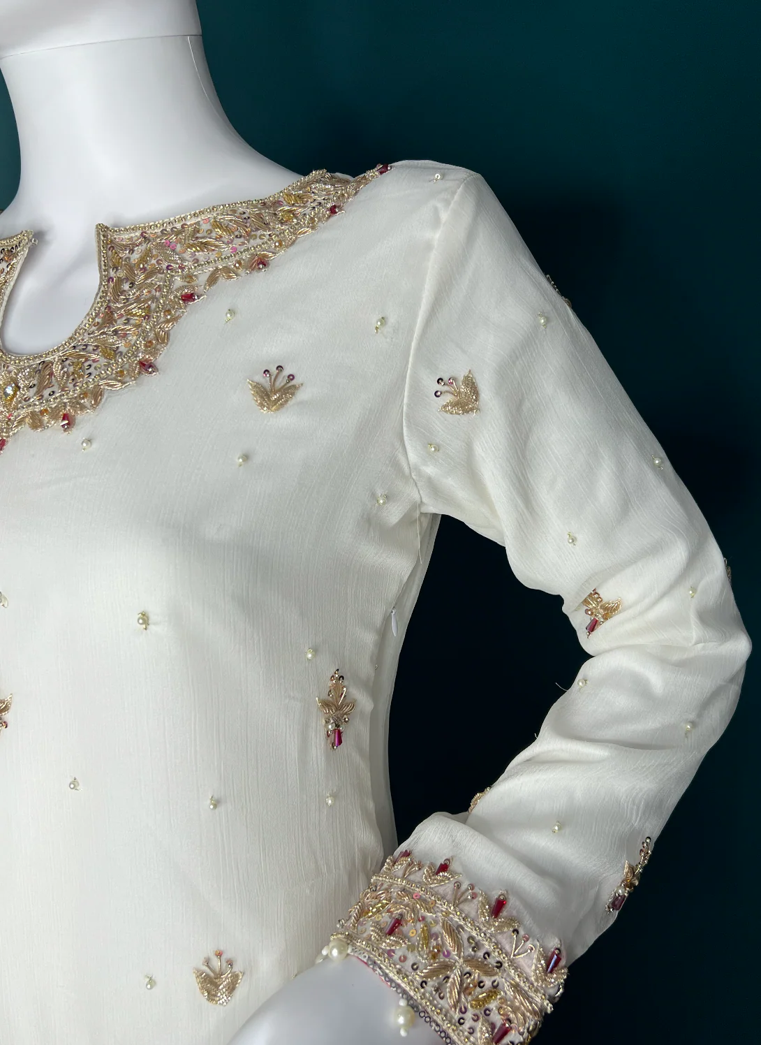 SRB904 Zubaan White Ghararah Outfit by Sehrish B - Image 6
