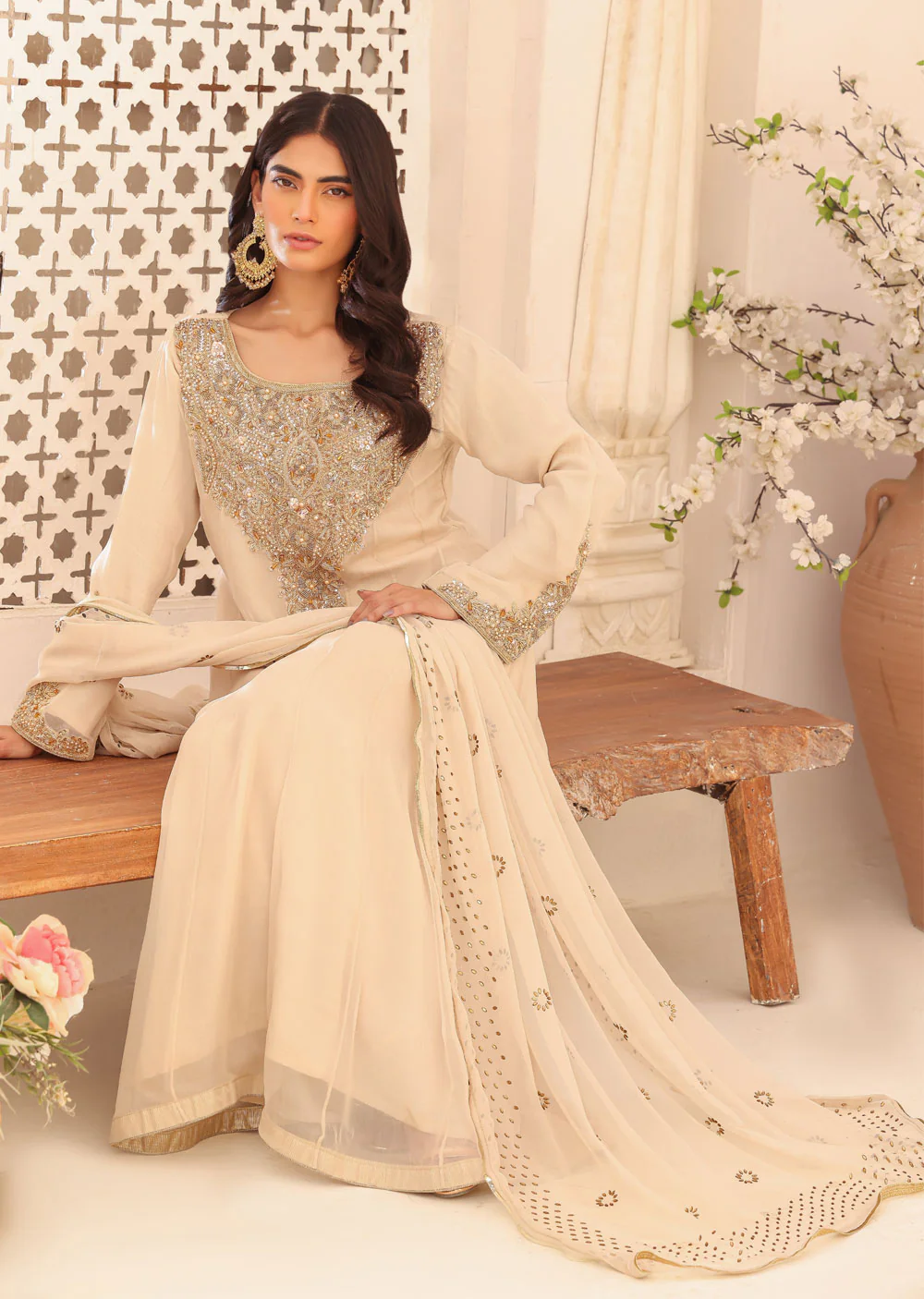 SRB906 Rehana- Gold Maxi Outfit by Sehrish B - Image 4