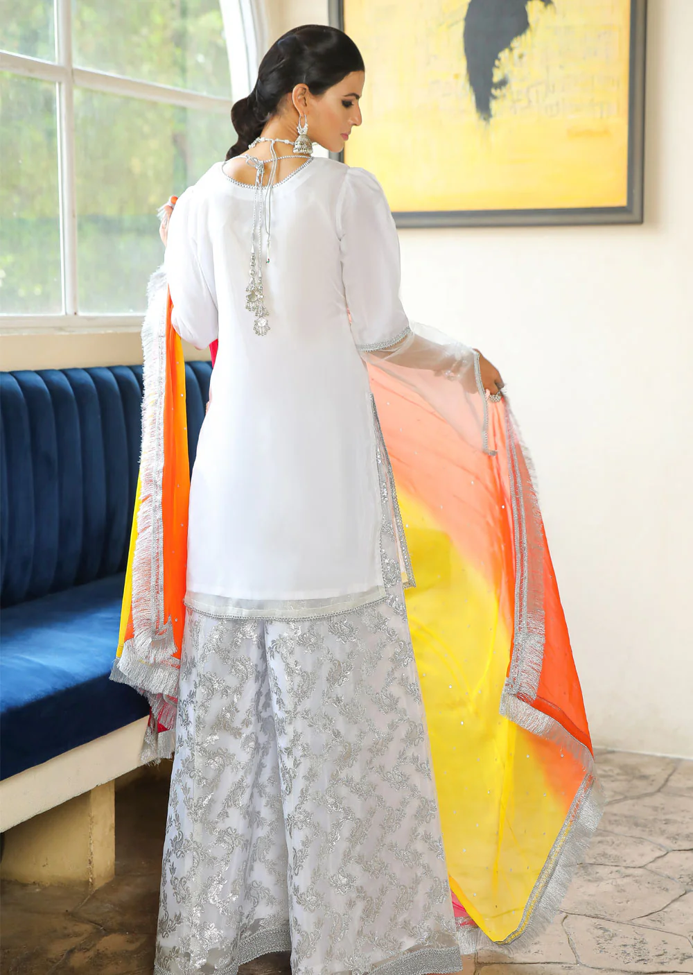 SRB9943 - Rangoli - White Sehrish.B Designer - Image 2