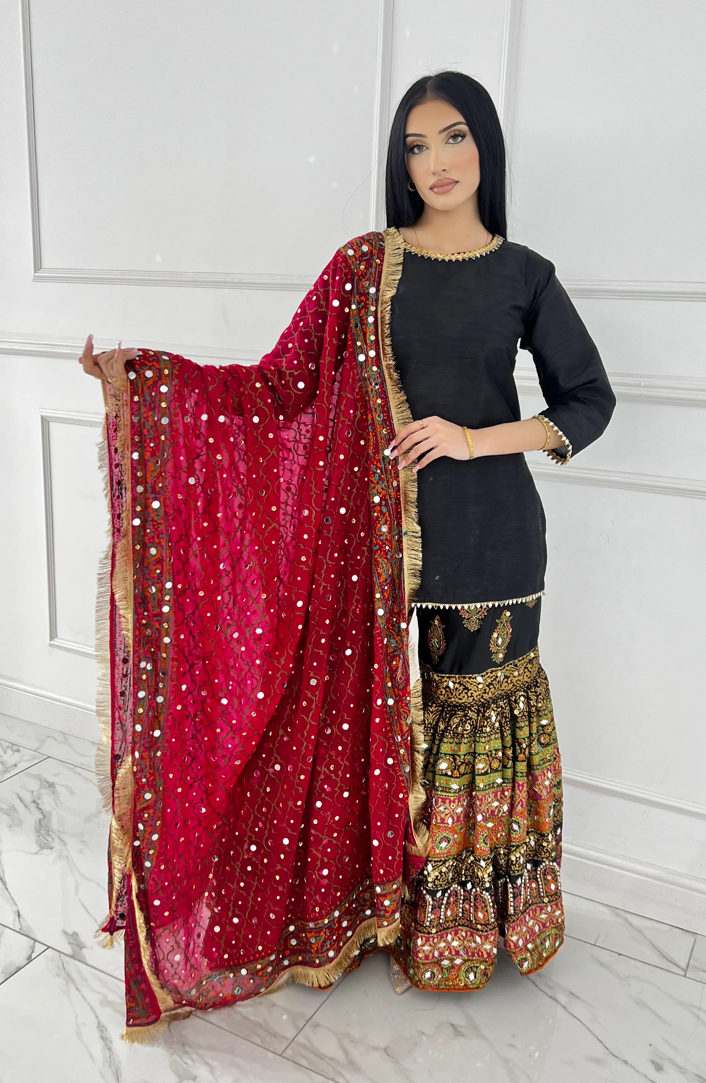 SRB9961 - SABA - Sehrish.B Designer Mendhi Suit - Image 2