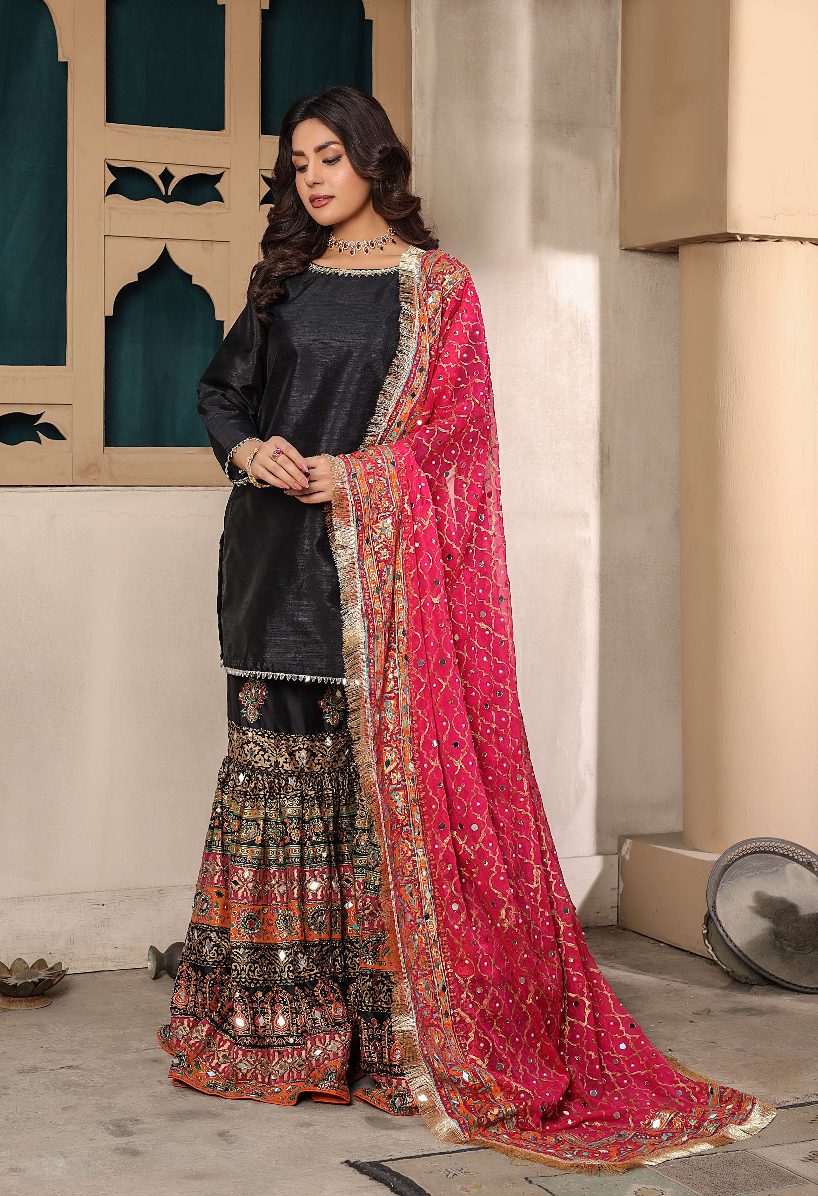 SRB9961 - SABA - Sehrish.B Designer Mendhi Suit - Image 8