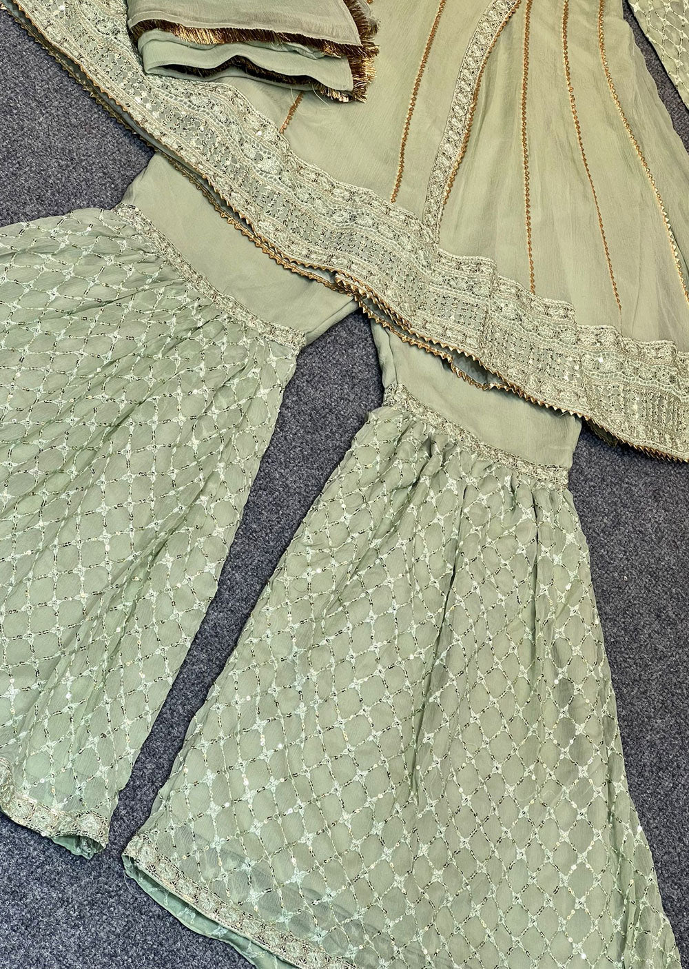SUL-401 Agrakha - Mint Readymade Pret Suit - Image 2
