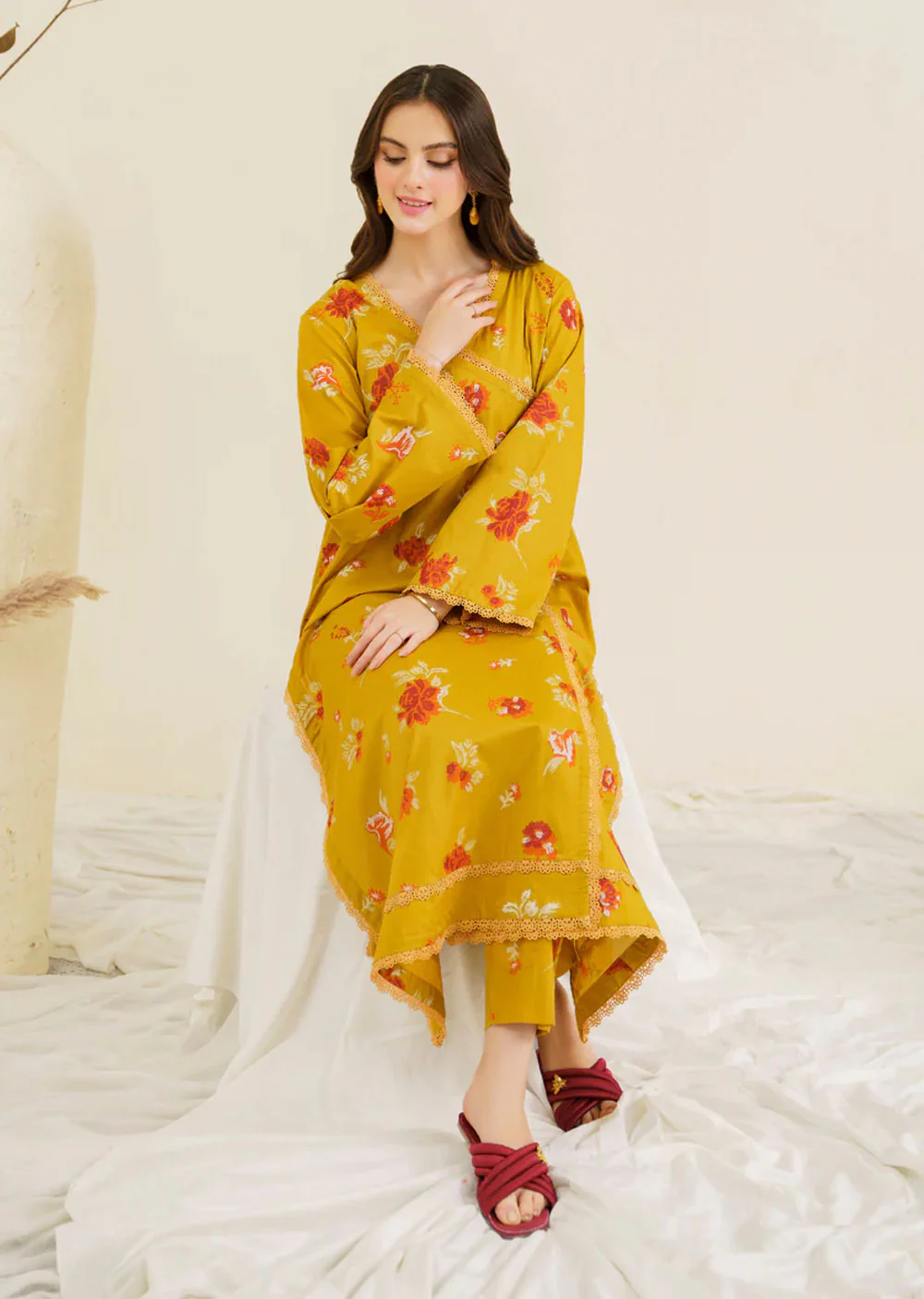 Sun Kissed - Readymade 3 Piece Cotton Suit - Image 4