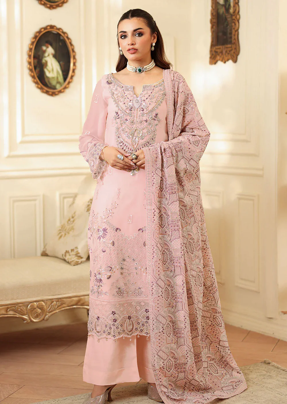 T-403 Dastan Ramsha Chiffon Suit - Image 4