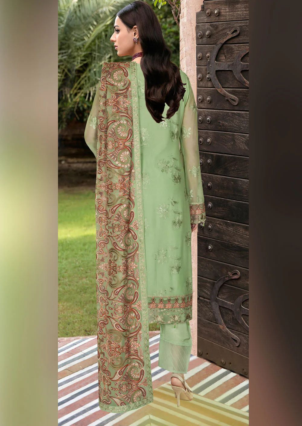 TA-101-E- Readymade - Ramsha Chiffon Suit 2024 - Image 2