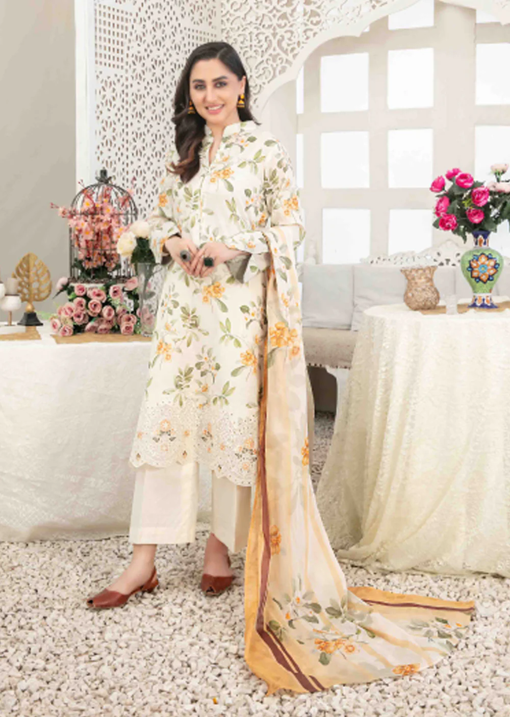 TWD-1686- Readymade Areeba Tawakkal Lawn Suit 2025