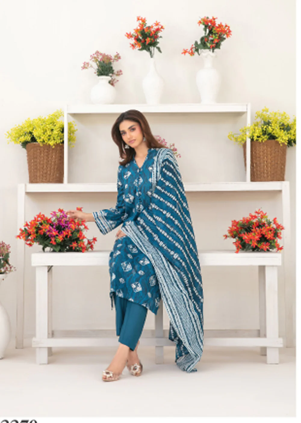 TWD-2279 Readymade Mizna Tawakkal Lawn Suit 2025 - Image 4