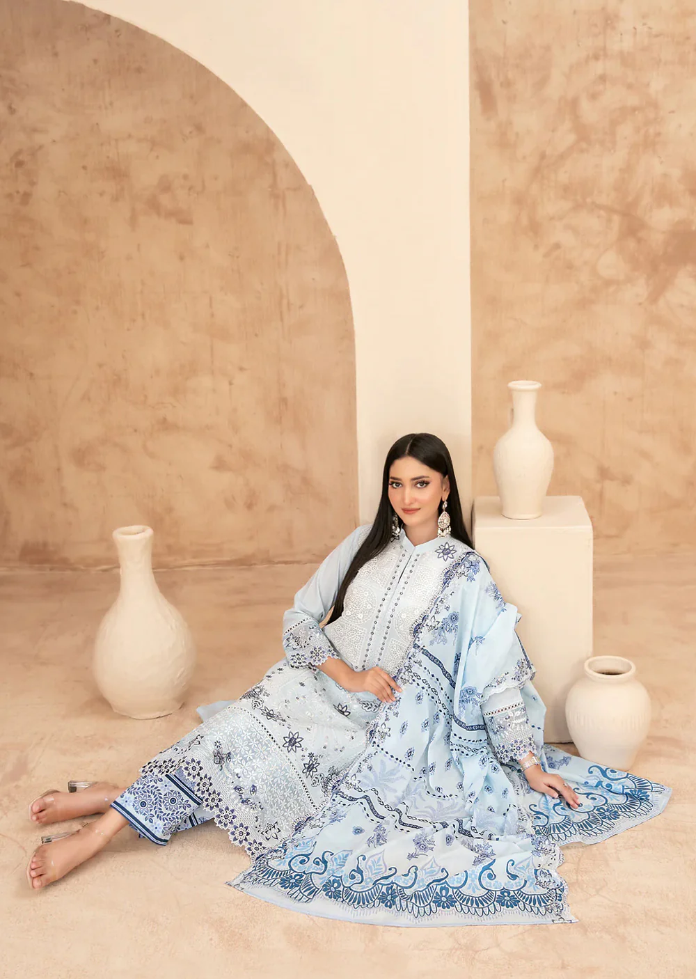TWD-3678 ECHO Digital Printed Fancy Lawn 3-Piece Suit - Image 3