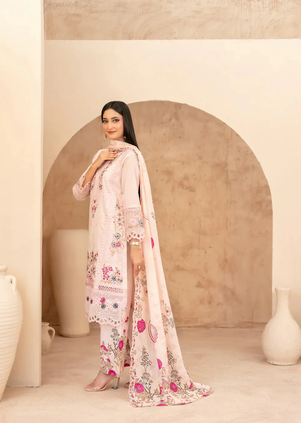 TWD-3679 ECHO Digital Printed Fancy Lawn 3-Piece Suit