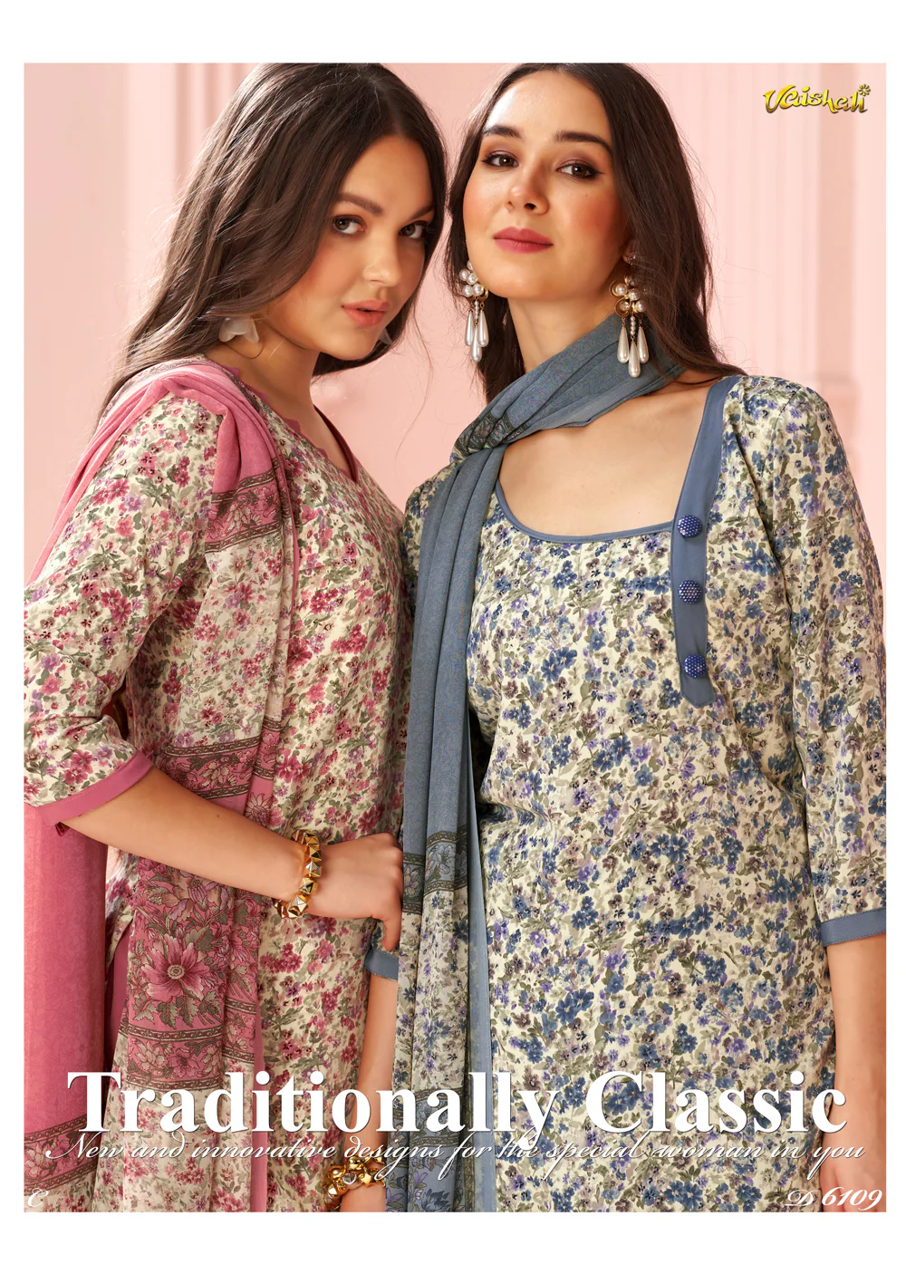 VSHA-6109 - Unstitched - Vaishali Prints - Image 2