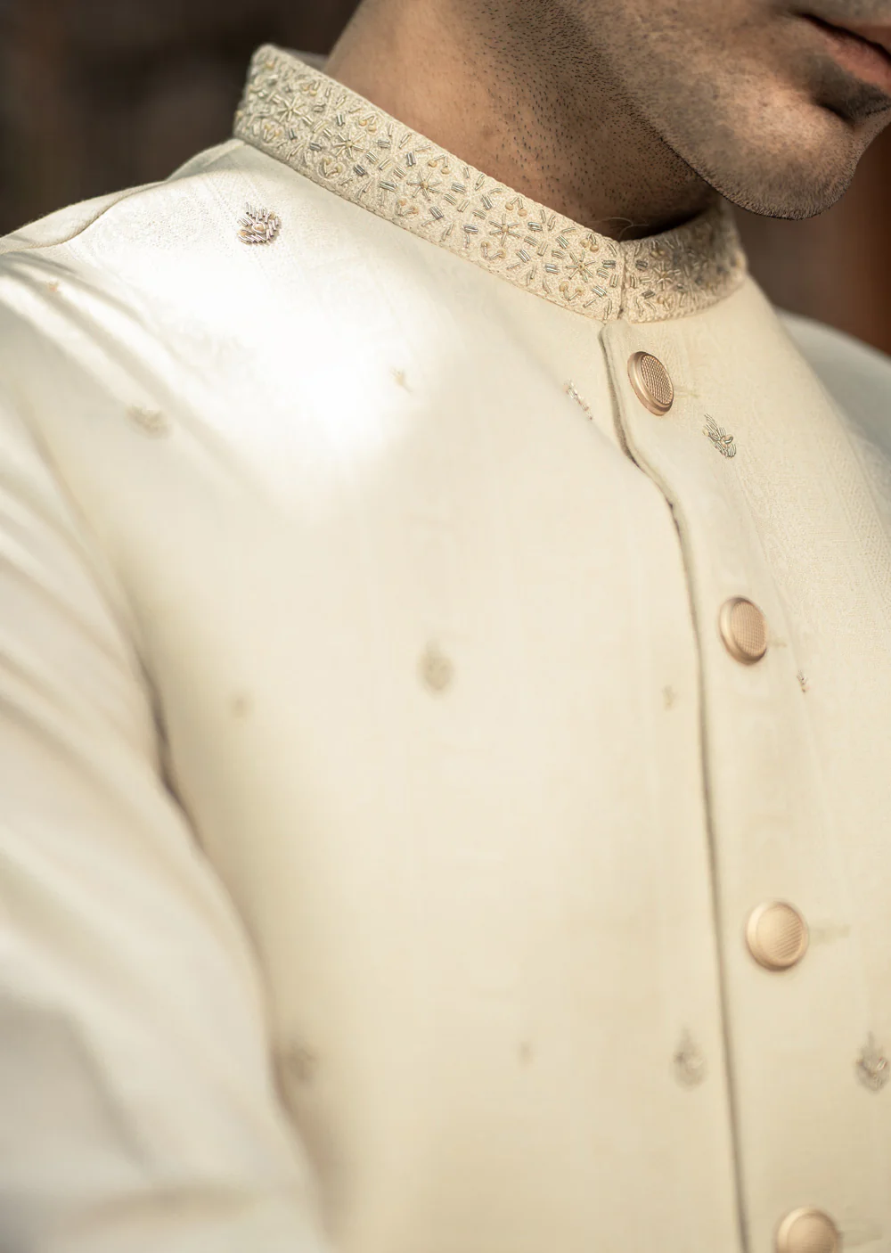 W-2806- Readymade Maysori Fabric Full Embroidery Waistcoat - Image 4