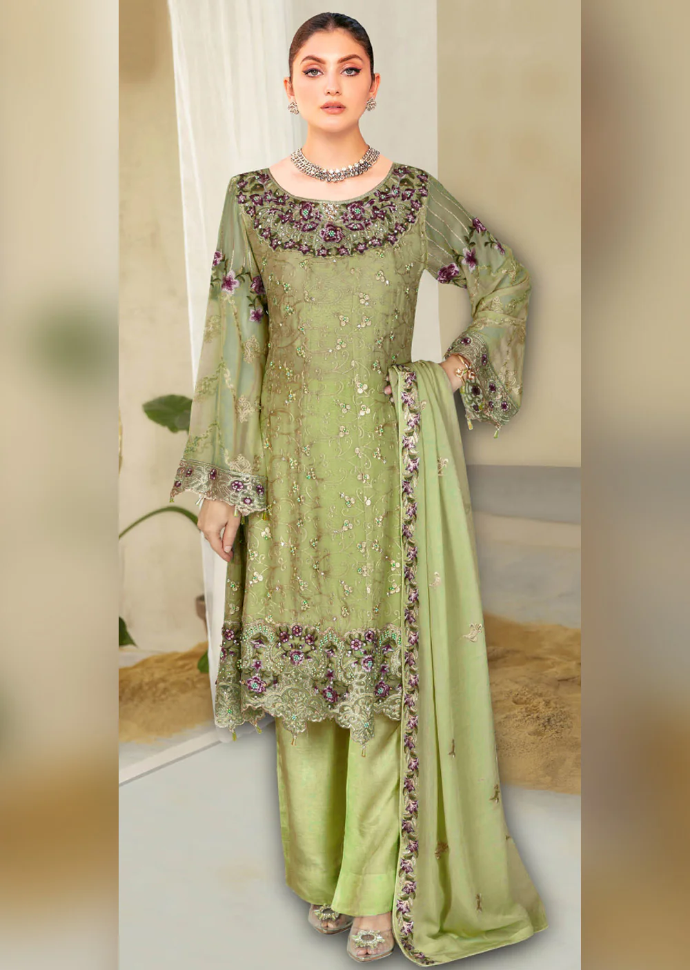 W-318-F - Readymade - Ramsha Suit 2024
