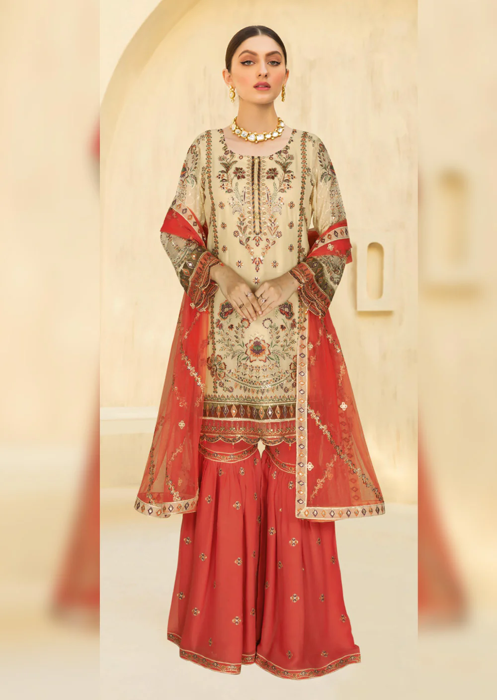 W-376-F - Readymade - Ramsha Suit 2024