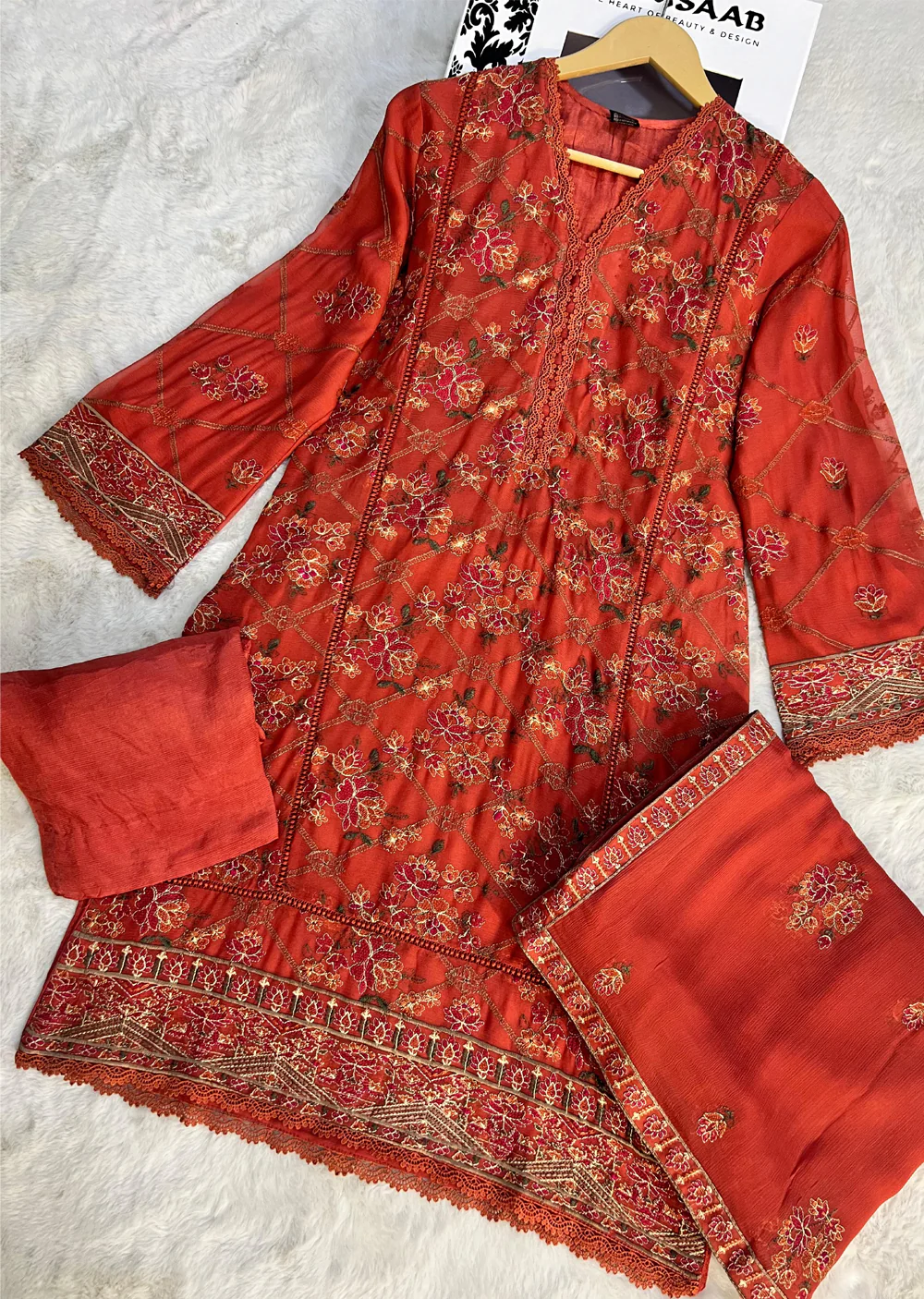 WA-365-E - Readymade - Ramsha Suit 2024