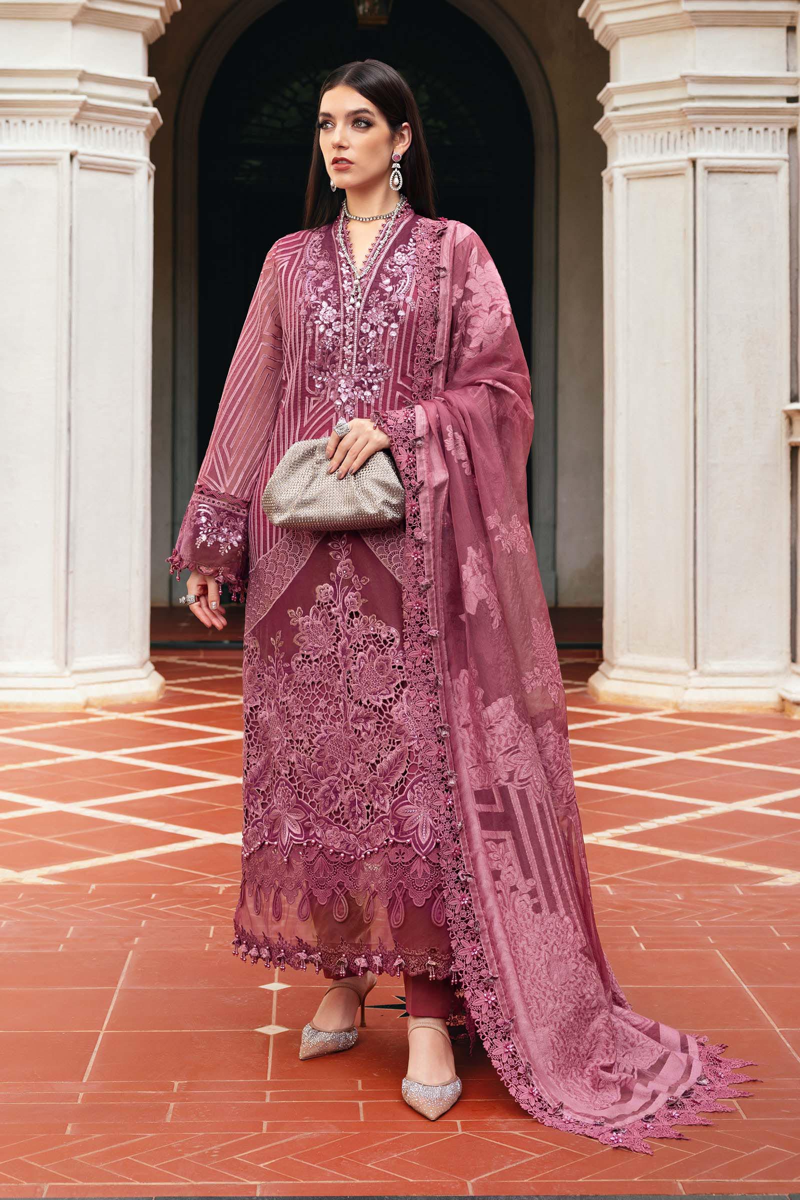 WL-1304- Maria b Embroidered Organza Suit 2025 - Image 6