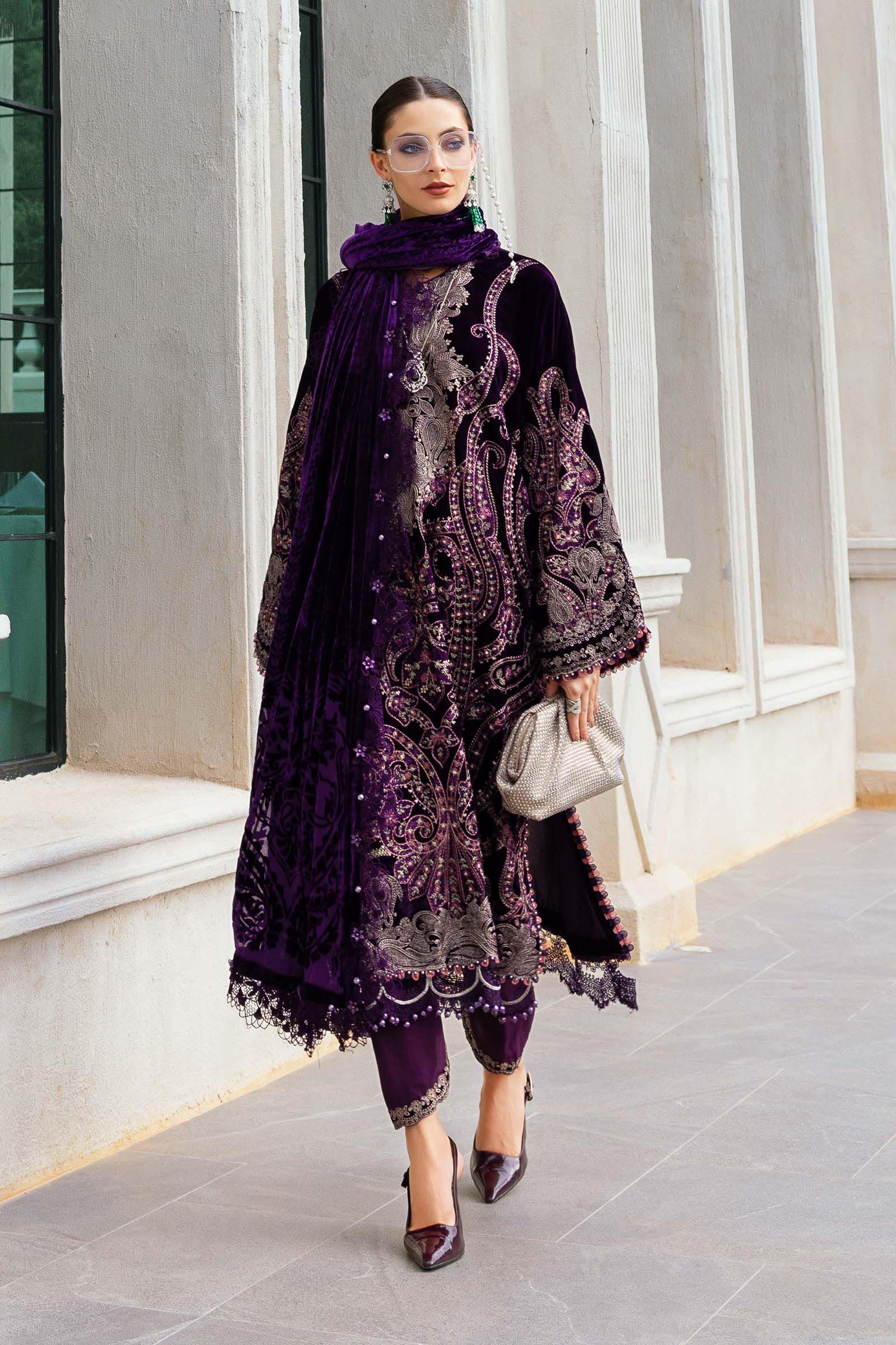 WL-1311-Maria b Embroidered Velvet Suit 2025 - Image 5