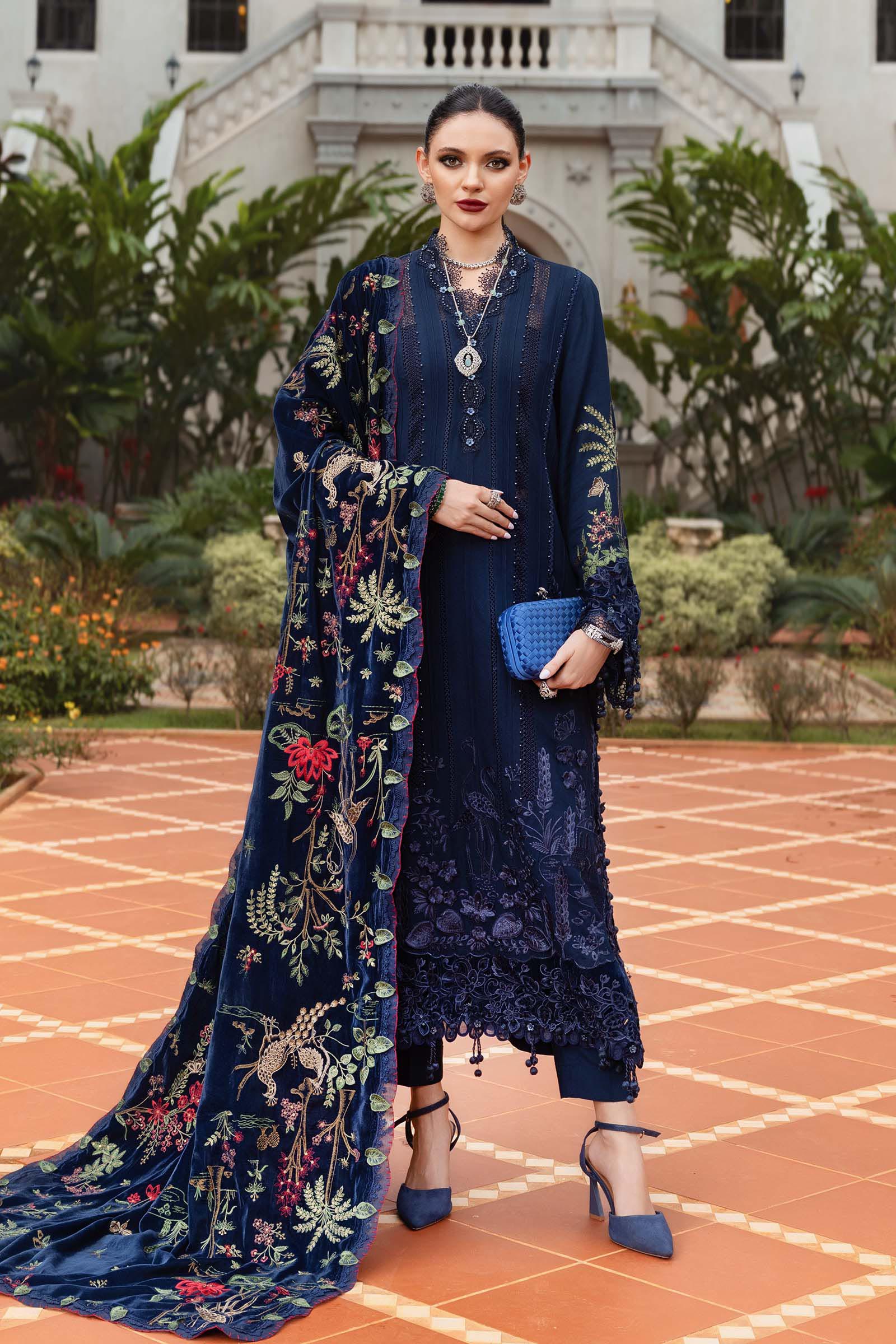 WL-1312-Maria b Embroidered Twill Linen Suit 2025 - Image 4
