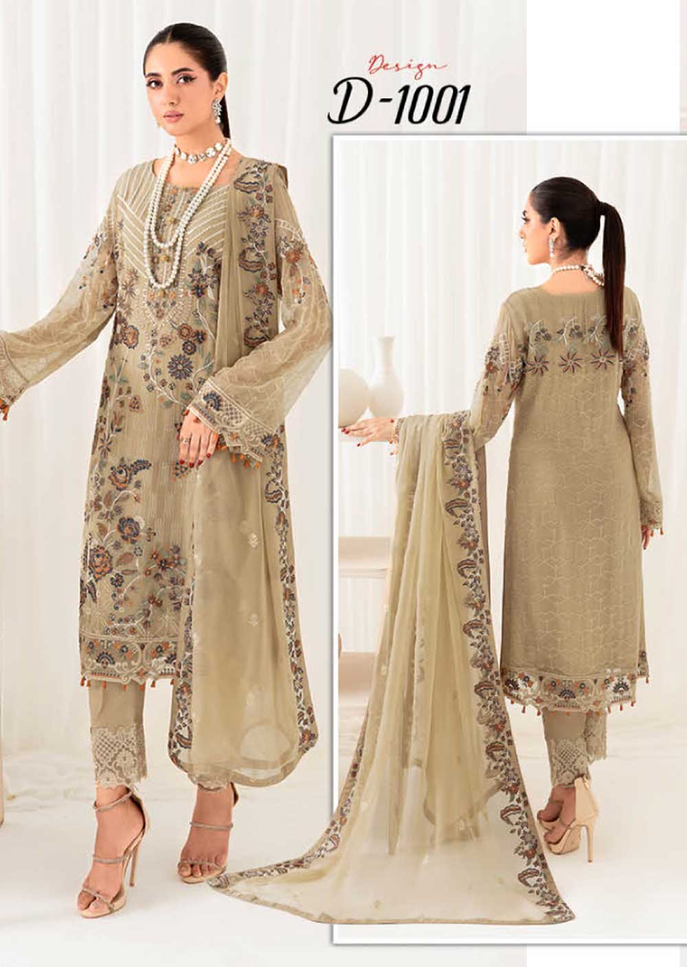 D-1001-R - Readymade Ramsha Rangoon Vol 10 2023